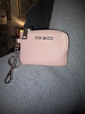 Steve Madden Light Pink Keychain Coin Pouch NWOT